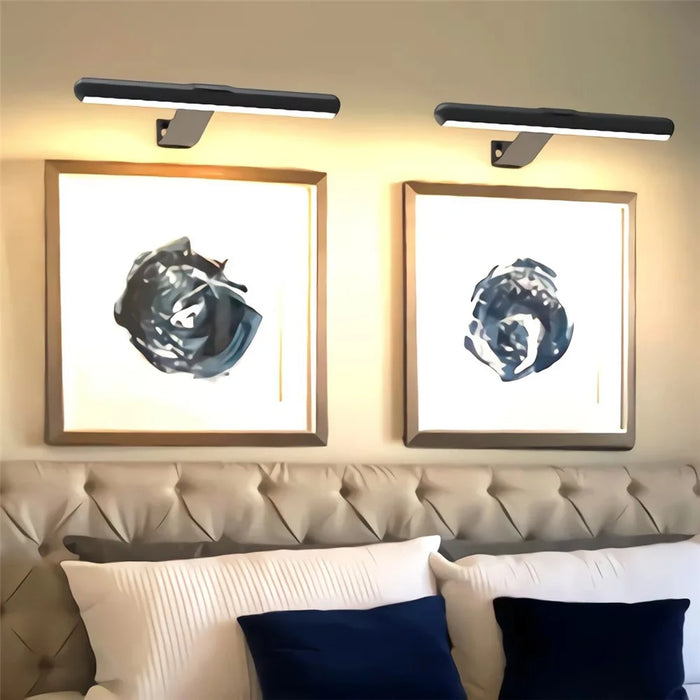 32cm Oval Magnetic Bathroom Mirror Light 3 Color Temperatures Picture Lamp with Remote - 7