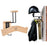 Tactical Equipment Wall Mount Storage Rack Wooden Helmet Holder Storage Organizer - Wood Color - 1