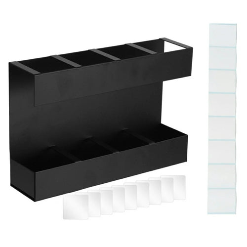 YH019-1 4 Slots Metal Straw Dispenser Organizer Rack Space Saving Kitchen Storage Shelf (Without Soft Magnetic Sheet) - 1