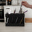 YH019-1 4 Slots Metal Straw Dispenser Organizer Rack Space Saving Kitchen Storage Shelf (Without Soft Magnetic Sheet) - 4