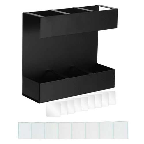 YH018-1 3 Slots Metal Straw Dispenser Organizer Rack Space Saving Kitchen Storage Shelf (Without Soft Magnetic Sheet) - 1