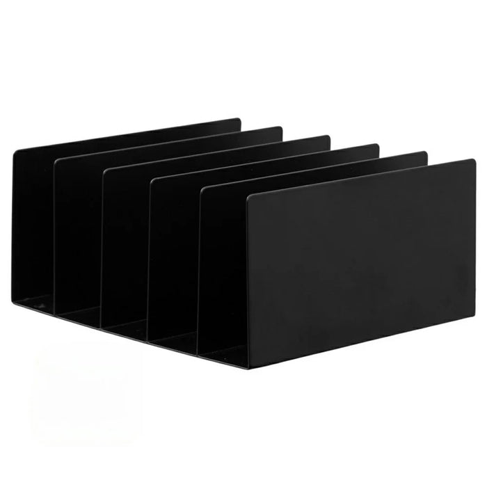 YH017 5 Slots Metal Desk Organizer File Sorter Space Saving Mail Document Storage Rack - 7