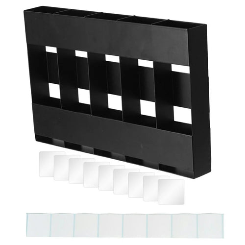 YH016-1 5 Slots Metal Straw Dispenser Organizer Rack Space Saving Kitchen Storage Shelf (Without Soft Magnetic Sheet) - 1