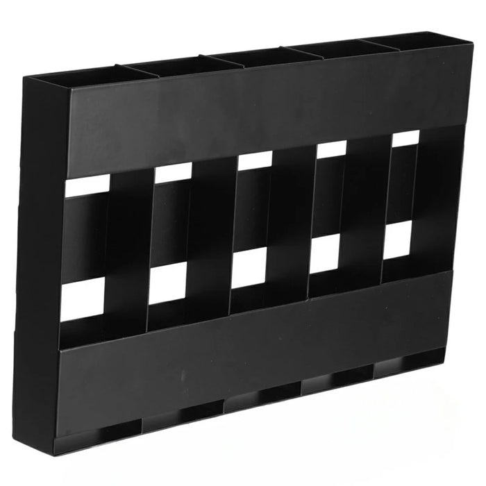 YH016-1 5 Slots Metal Straw Dispenser Organizer Rack Space Saving Kitchen Storage Shelf (Without Soft Magnetic Sheet) - 3