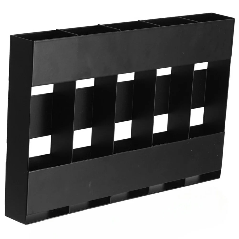 YH016-1 5 Slots Metal Straw Dispenser Organizer Rack Space Saving Kitchen Storage Shelf (With 12 Soft Magnetic Sheet) - 3
