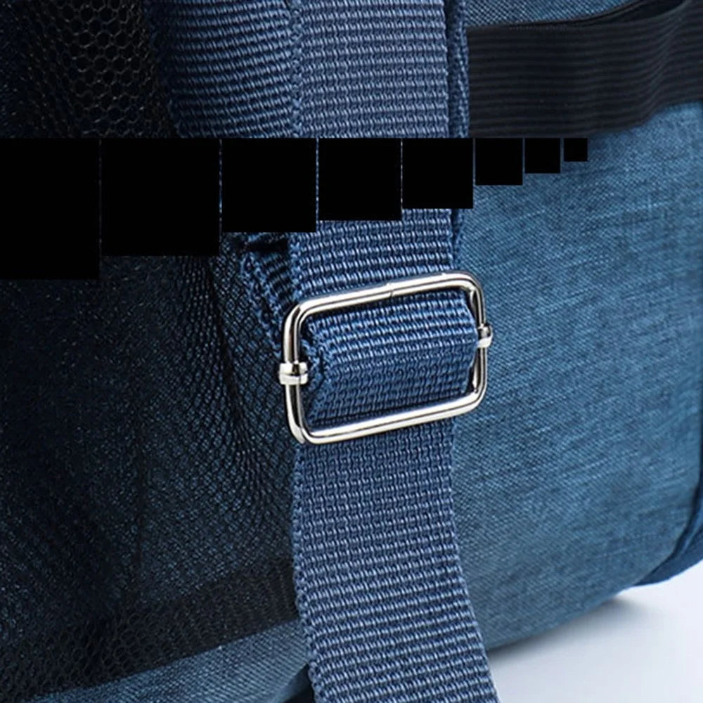 TB-0517 Multifunction Student School Bag Document Briefcase Handbag Backpack Shoulders Bag - Navy Blue - 5