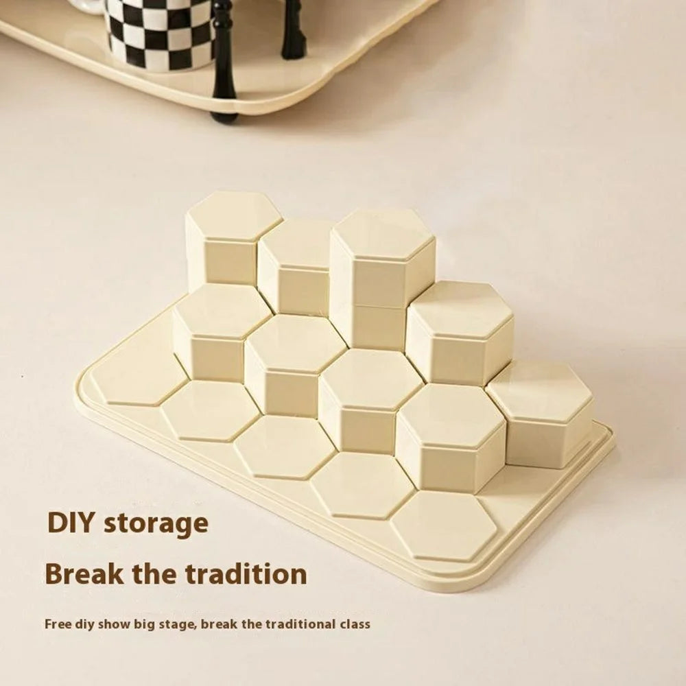 Size L Plastic Display Stand for Pop Mart Blind Boxes Mini Figurines Showcase with Clear Dust Cover - 2