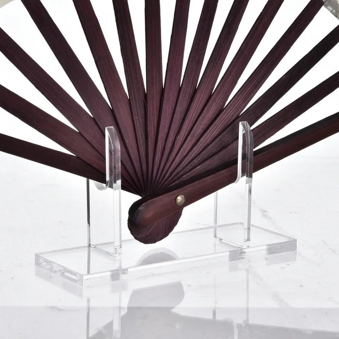 Acrylic Folding Fan Display Stand Holder For Handheld Fans Organizer Assemblable Storage Rack Transparent Showcase - 4