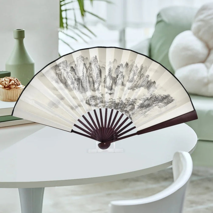 Acrylic Folding Fan Display Stand Holder For Handheld Fans Organizer Assemblable Storage Rack Transparent Showcase - 5
