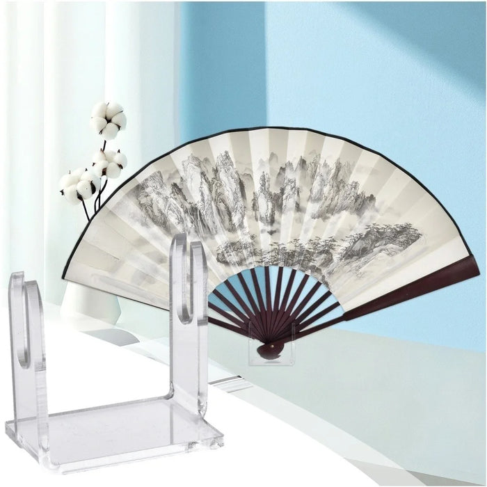 Acrylic Fan Display Stand For Folding Fans Organizer Rack Holder Storage Showcase - 2