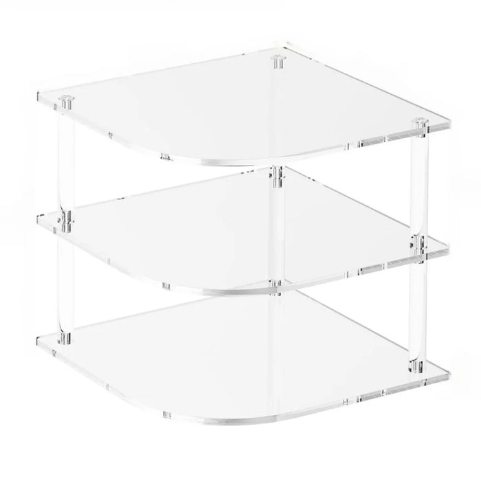 YX165 3 Tier Space Saving Acrylic Corner Organizer Kitchen Bathroom Countertop Storage Shelf - 1
