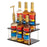 YX164 Acrylic 2 Tier Coffee Syrup Bottle Organizer Kitchen Countertop Spice Wine Storage Rack - 2