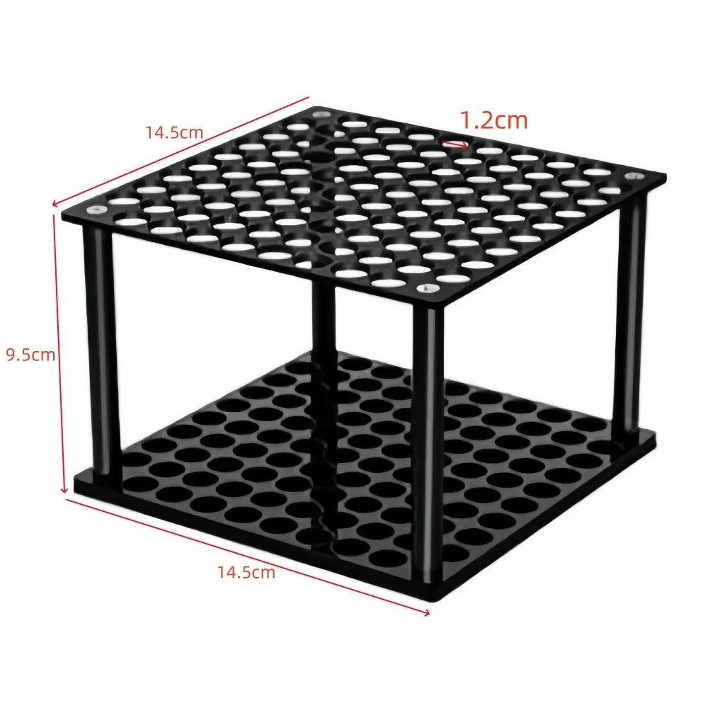 YX163 96 Holes Acrylic Paint Brush Holder Storage Rack Pencils Calligraphy Brushes Organizer Stand - Black - 7
