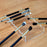 YX159-2 2Pcs Clear Acrylic Makeup Brush Holder Desktop Organizer Single / Double Ended Brushes Display Storage Stand - 2
