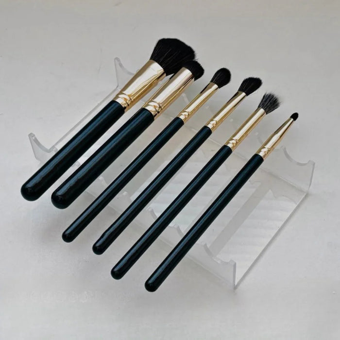 YX159-2 2Pcs Clear Acrylic Makeup Brush Holder Desktop Organizer Single / Double Ended Brushes Display Storage Stand - 3