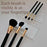 YX159-2 2Pcs Clear Acrylic Makeup Brush Holder Desktop Organizer Single / Double Ended Brushes Display Storage Stand - 4