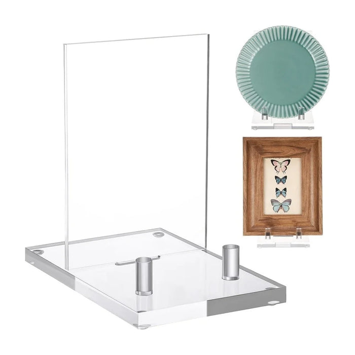YX157 Clear Acrylic Display Stand Photo Book Painting Holder Multi-Purpose Easel - 1