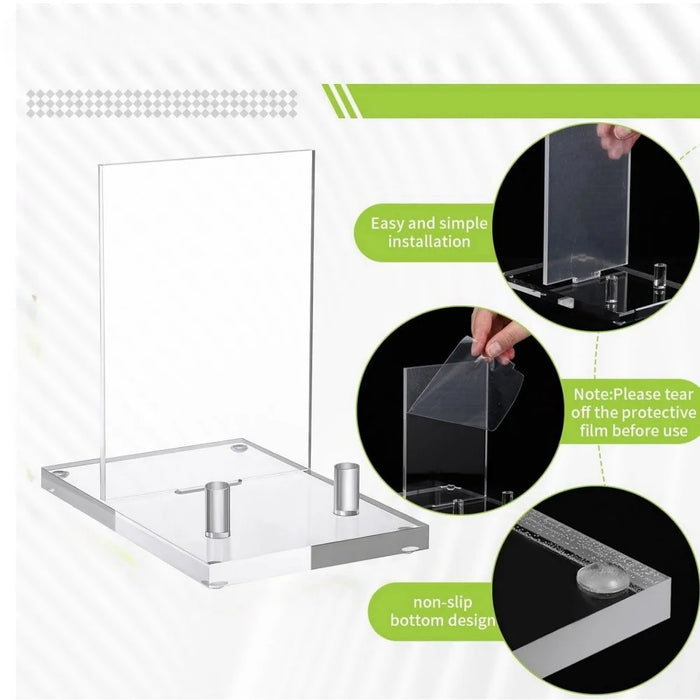 YX157 Clear Acrylic Display Stand Photo Book Painting Holder Multi-Purpose Easel - 2