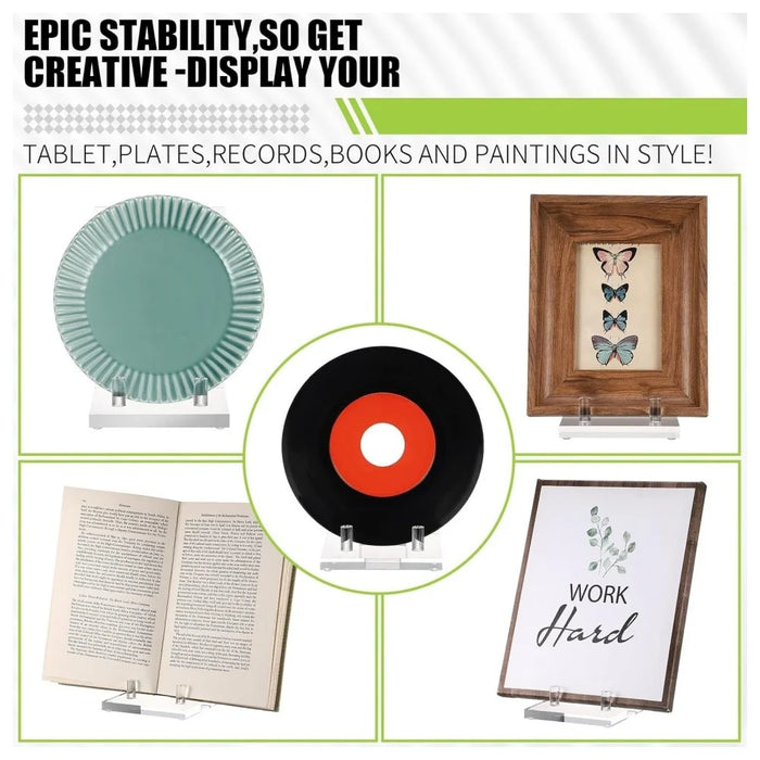 YX157 Clear Acrylic Display Stand Photo Book Painting Holder Multi-Purpose Easel - 3