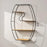 Oval Design Wall Mounted Metal Rack Storage Shelf Display Organizer for Living Room - Black - 2