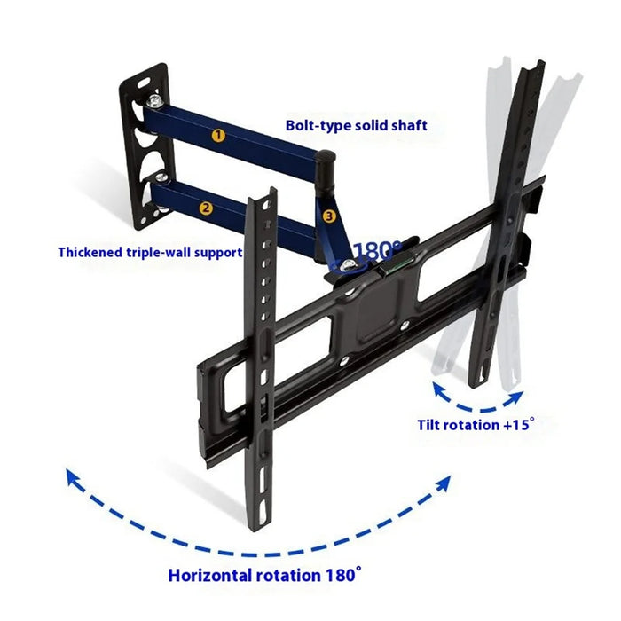 ZX-103 For 26-55 Inch TV Swivel Wall Mount Bracket Extendable Arm Tilt Bracket, Max VESA 400 x 400mm - 3