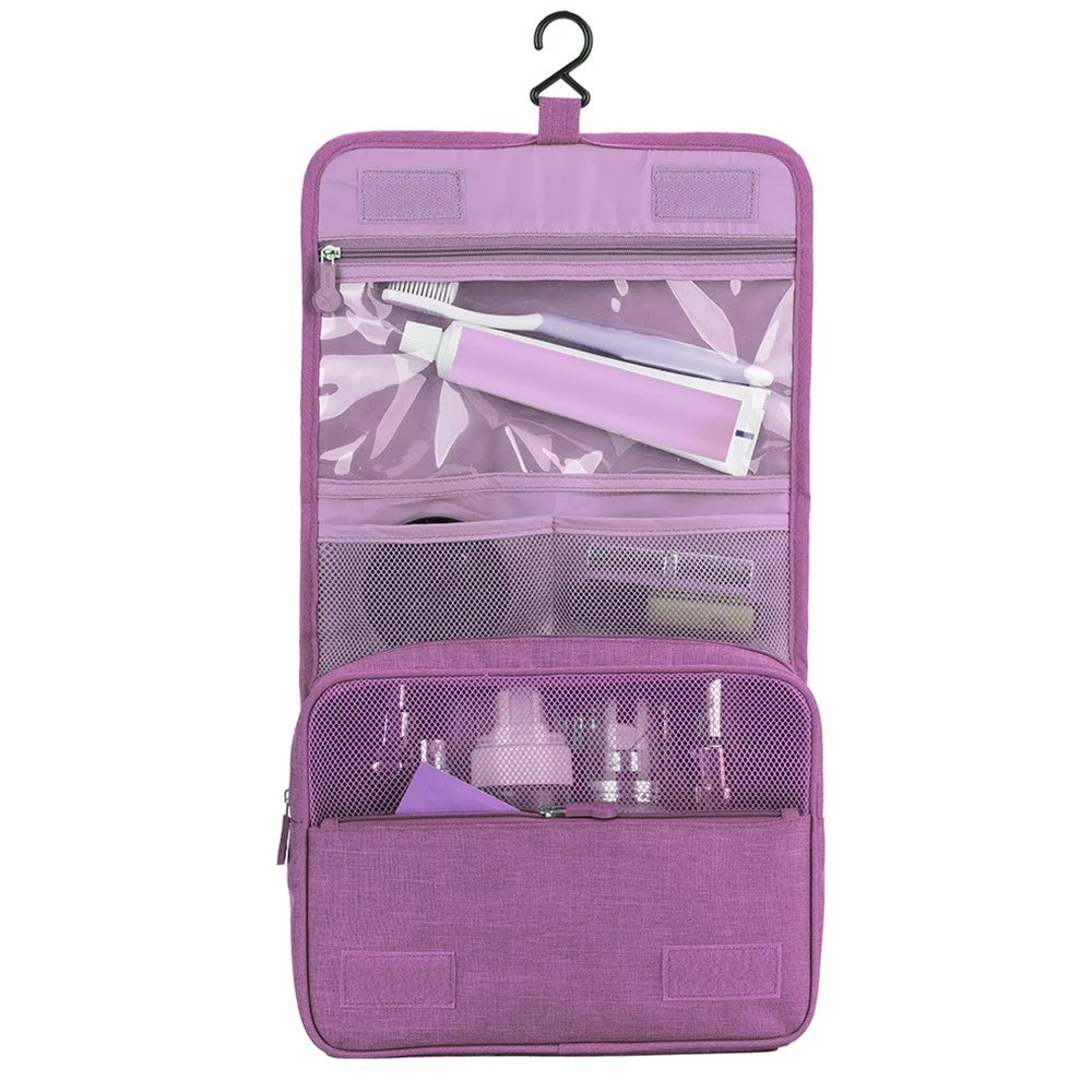 RH520 Toiletry Bag Hanging Travel Organizer Large Cosmetic Bag for Toiletries Cosmetics Accessories - Purple - 2