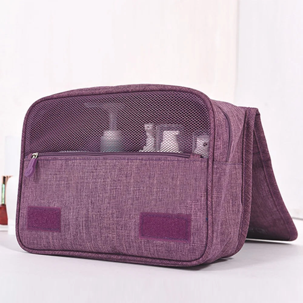 RH520 Toiletry Bag Hanging Travel Organizer Large Cosmetic Bag for Toiletries Cosmetics Accessories - Purple - 3