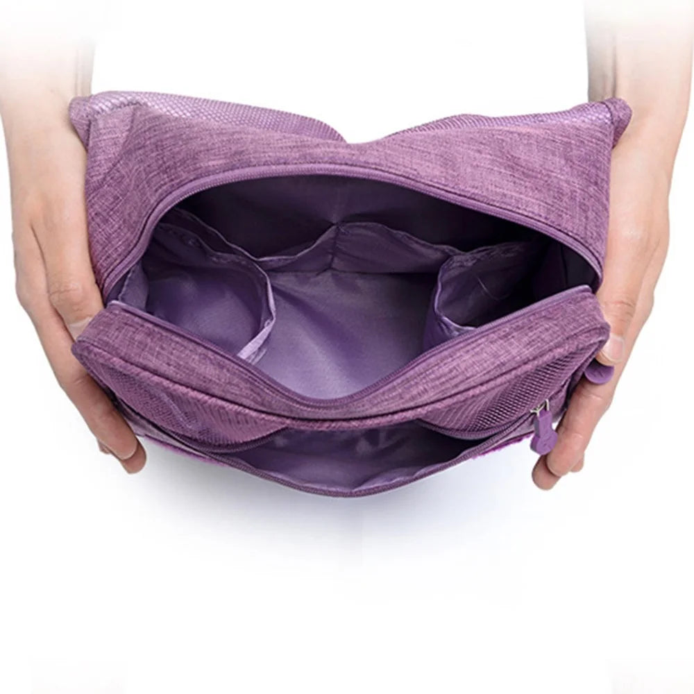 RH520 Toiletry Bag Hanging Travel Organizer Large Cosmetic Bag for Toiletries Cosmetics Accessories - Purple - 7