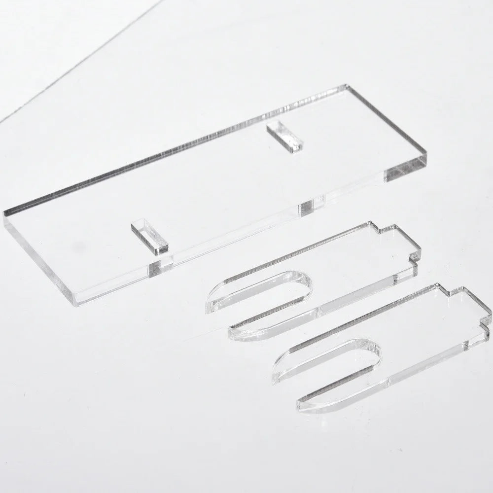 168-2 2Pcs Folding Fan Transparent Acrylic Display Stand Desktop Holder Storage Rack - 6