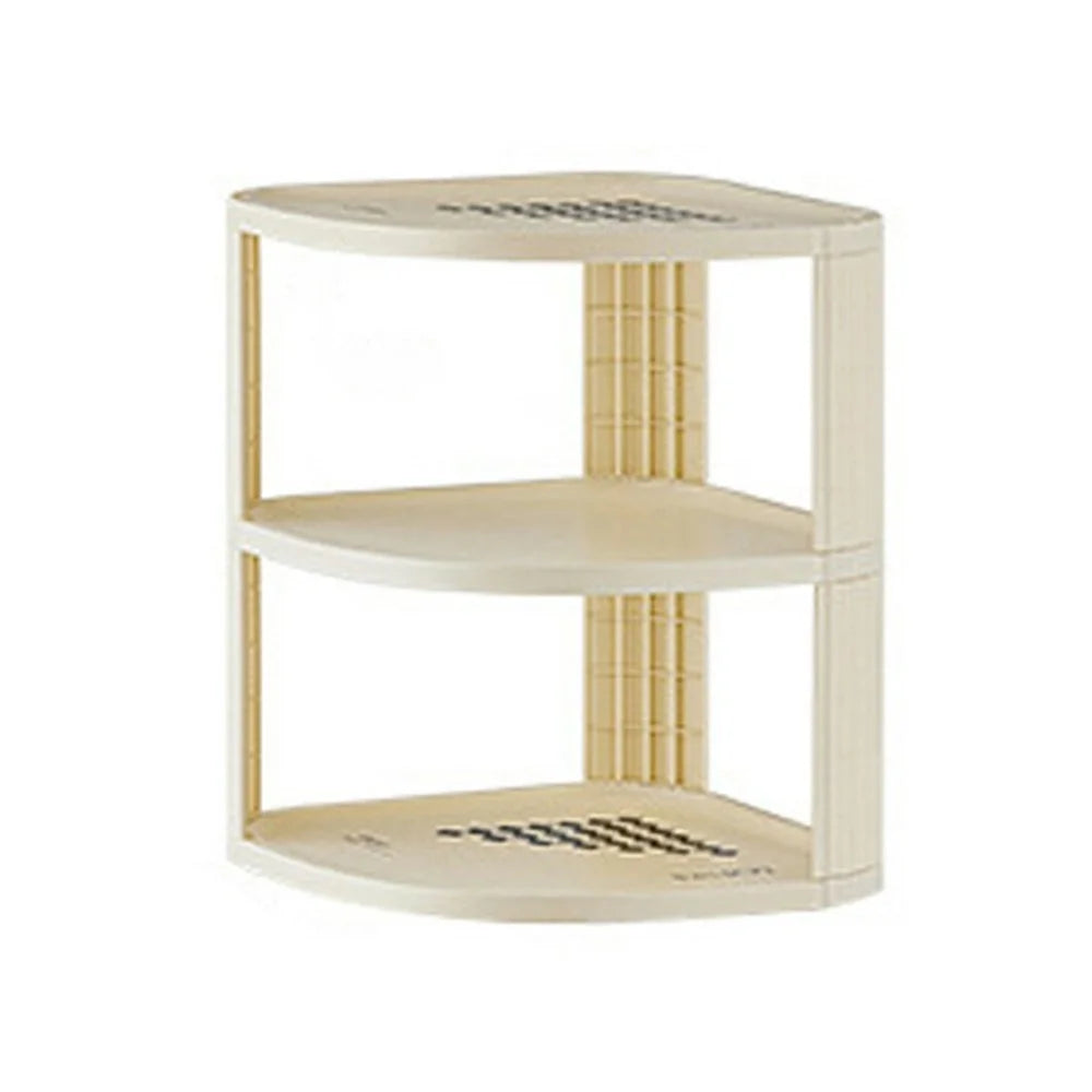 3 Tier Shoe Rack Home Entryway Corner Space Saving Narrow Shoe Organizer PP Storage Shelf - 1