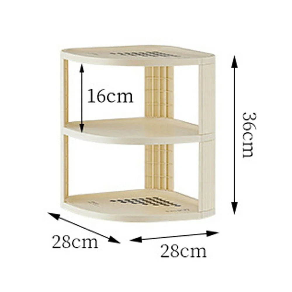 3 Tier Shoe Rack Home Entryway Corner Space Saving Narrow Shoe Organizer PP Storage Shelf - 4