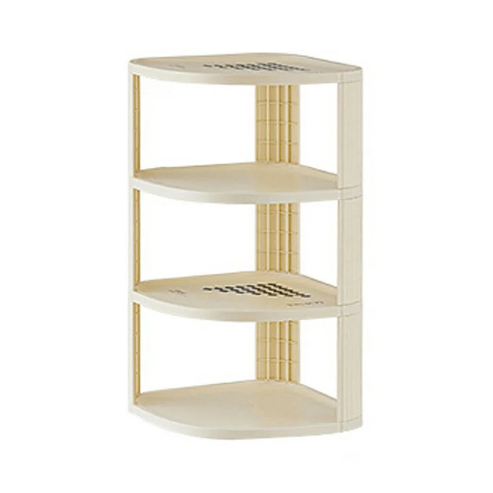 4 Tier Shoe Rack Home Entryway Corner Space Saving Narrow Shoe Organizer PP Storage Shelf - 1