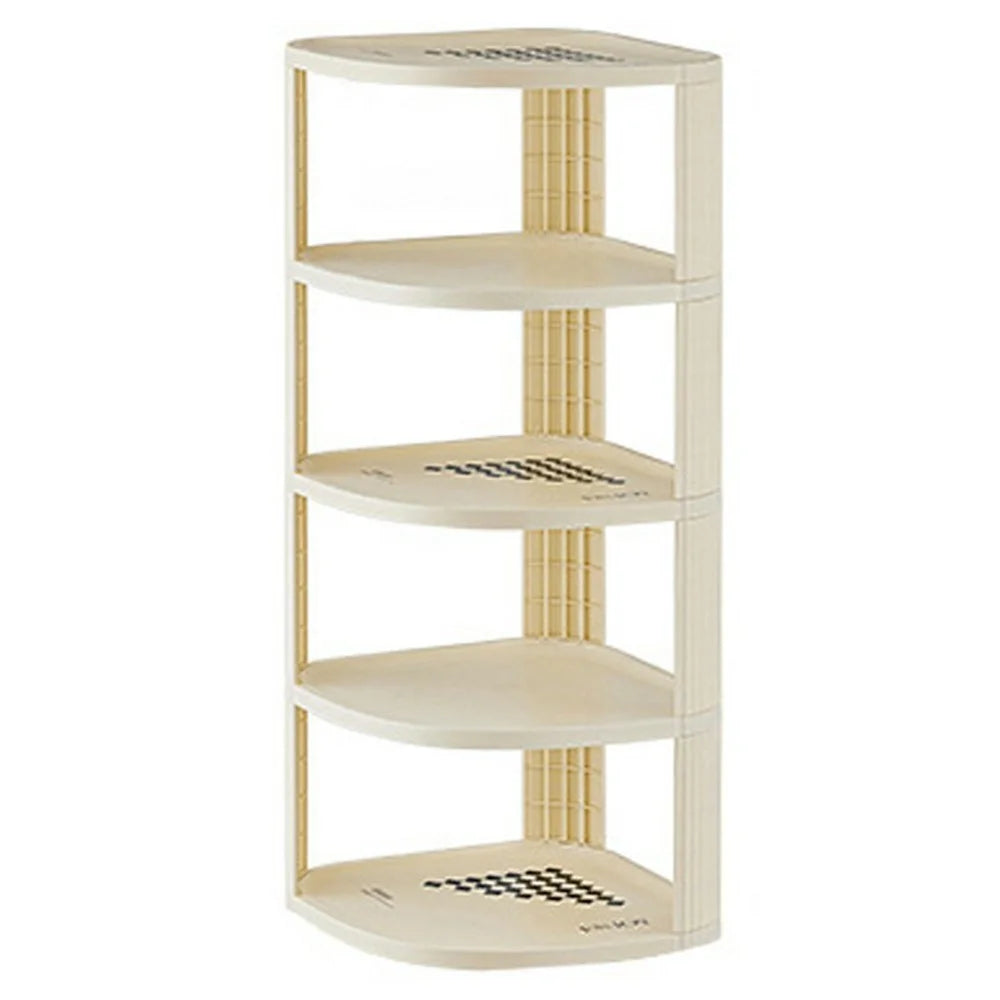 5 Tier Shoe Rack Home Entryway Corner Space Saving Narrow Shoe Organizer PP Storage Shelf - 1