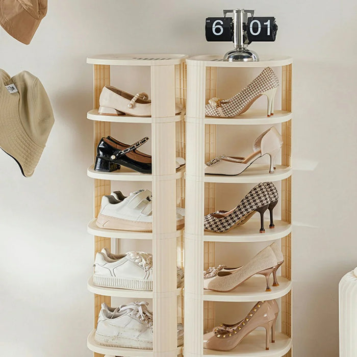 7 Tier Shoe Rack Home Entryway Corner Space Saving Narrow Shoe Organizer PP Storage Shelf - 3