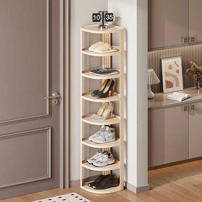 8 Tier Shoe Rack Home Entryway Corner Space Saving Narrow Shoe Organizer PP Storage Shelf - 3