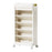5-Tier Books Storage Rack Multi-Function Organizer Desk Side PP Bookshelf with Drawer and Wheels - 1