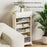 5-Tier Books Storage Rack Multi-Function Organizer Desk Side PP Bookshelf with Drawer and Wheels - 3