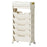5-Tier Movable Classroom Desk Side Book Storage Rack PP Stationery Organizer with Drawer and Wheels - 1