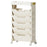 5-Tier Movable Classroom Desk Side Book Storage Rack PP Stationery Organizer without Drawer - 1