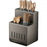 Kitchen Utensil Organizer Space Aluminum + ABS Wall Mounted No Drill Knife Holder Fork Spoon Storage Rack - Grey - 1
