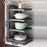 4-Tier Kitchen Pot Rack Carbon Steel Organizer Adjustable Under Sink Countertop Storage Shelf - Grey - 2