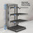 4-Tier Kitchen Pot Rack Carbon Steel Organizer Adjustable Under Sink Countertop Storage Shelf - Grey - 3