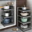 4-Tier Kitchen Pot Rack Carbon Steel Organizer Adjustable Under Sink Countertop Storage Shelf - Grey - 6