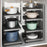 4-Tier Kitchen Pot Rack Carbon Steel Organizer Adjustable Under Sink Countertop Storage Shelf - Grey - 7