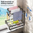 Kitchen Sink Organizer Sponge Holder Dish Cloth Hanger Carbon Steel Draining Rack with 3 Hooks - Grey / Countertop - 4