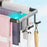 Kitchen Sink Organizer Sponge Holder Dish Cloth Hanger Carbon Steel Draining Rack with 3 Hooks - Grey / Countertop - 6