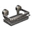 Kitchen Sink Organizer Suction Cup Space Aluminum Dish Sponge Holder Draining Rack with Hanging Rod + 2 Hooks + Drip Tray - 1