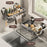 Kitchen Sink Organizer Suction Cup Space Aluminum Dish Sponge Holder Draining Rack with Hanging Rod + 2 Hooks + Drip Tray - 3