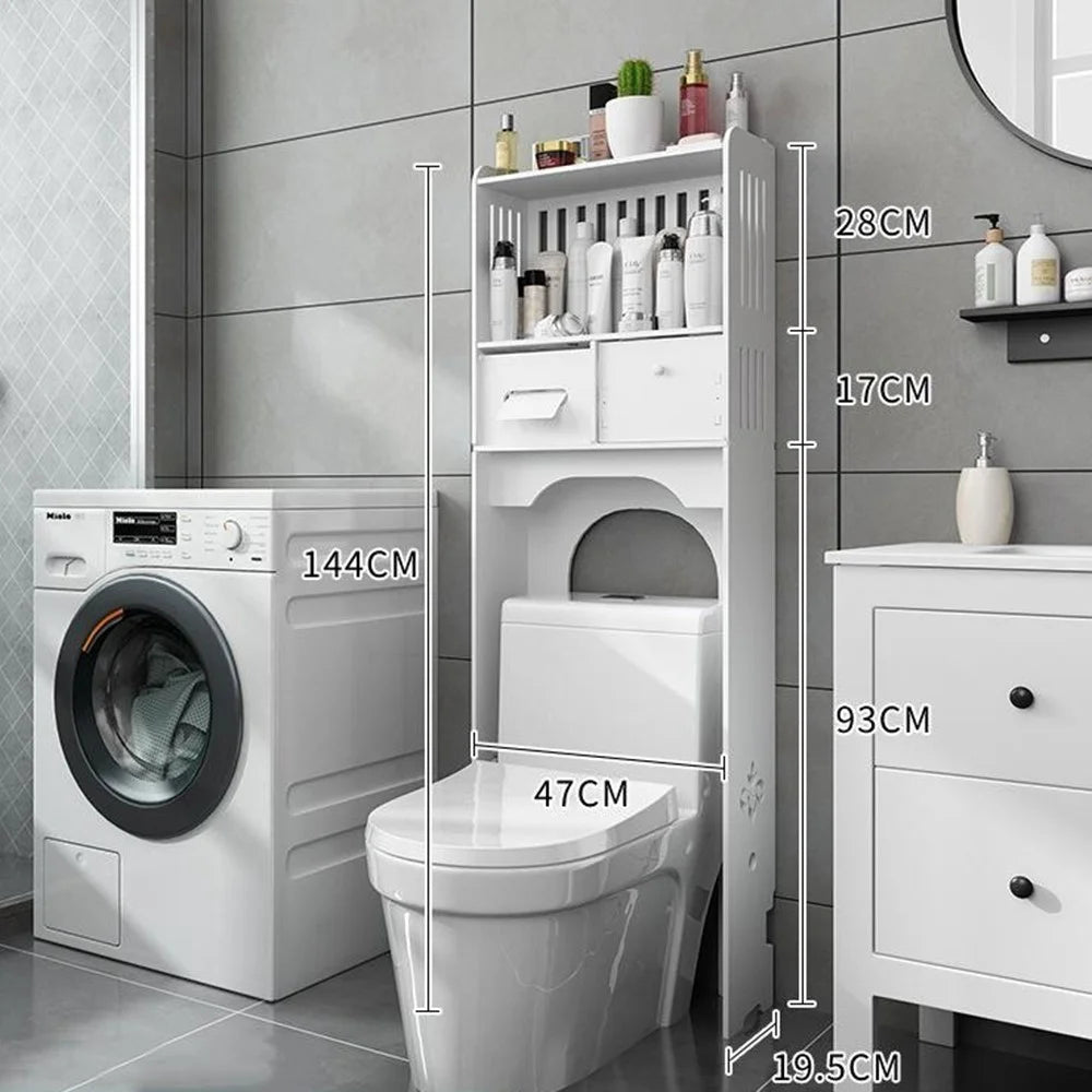 ZW0074-3 Toilet Storage Rack Bathroom Organizer Floor Standing Shelf for Washroom / Shower Room - 1