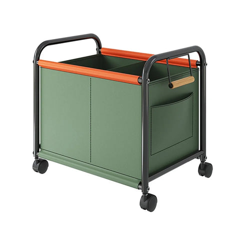 Size M Bedroom Living Room Oxford Cloth Storage Cart Toy Organizer Large Capacity Sorting Basket - Green - 1